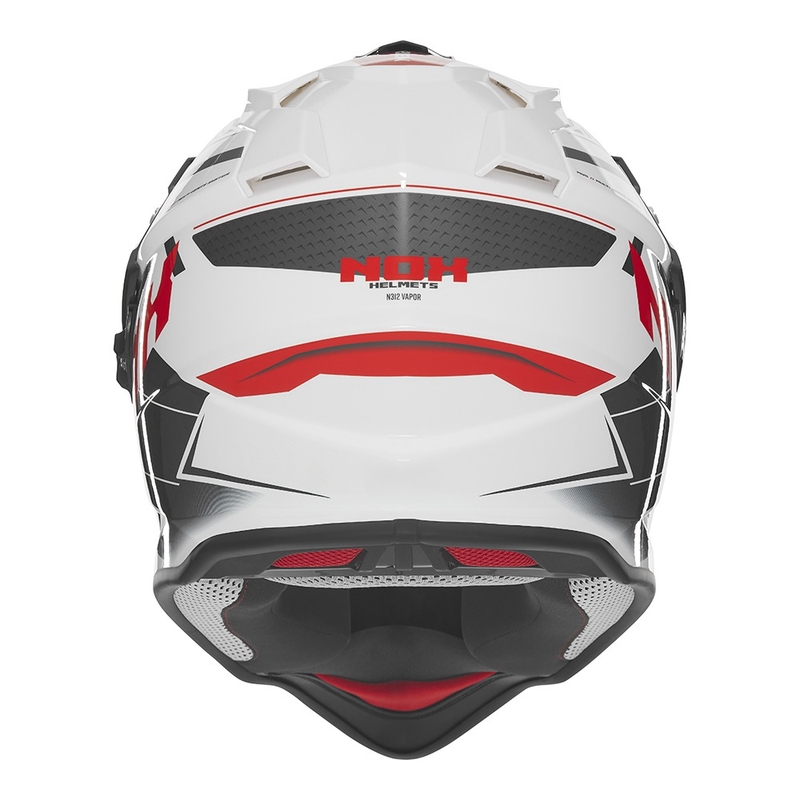 Enduro motociklistička kaciga NOX N312 Vapor bijelo-crno-crvena