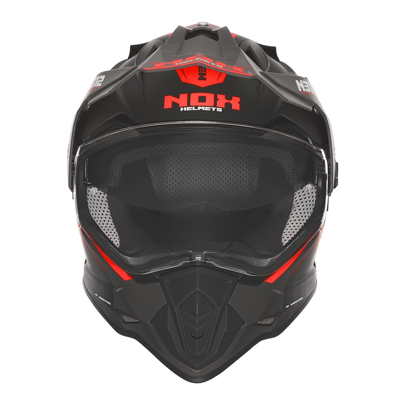 Enduro motociklistička kaciga NOX N312 Vapor mat crno-crvena
