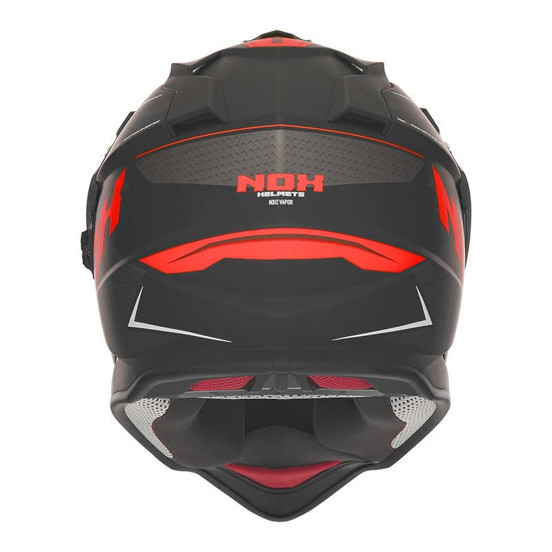 Enduro motociklistička kaciga NOX N312 Vapor mat crno-crvena