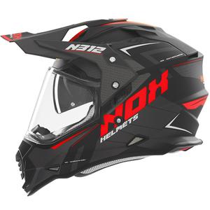 Enduro motociklistička kaciga NOX N312 Vapor mat crno-crvena