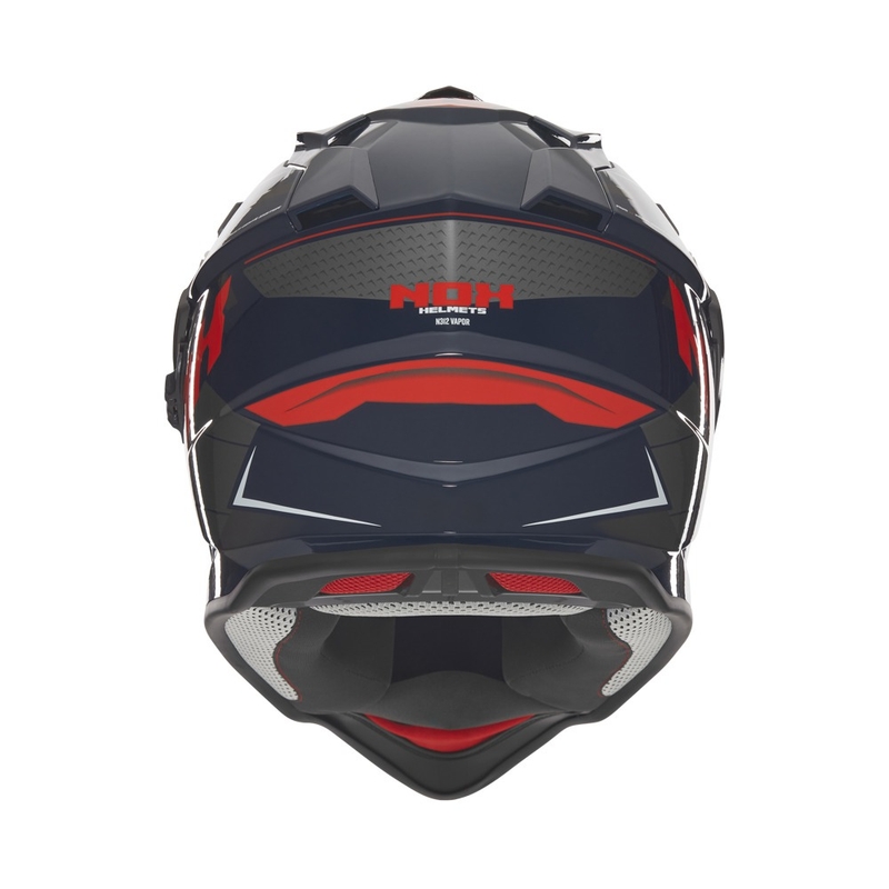 Enduro motociklistička kaciga NOX N312 Vapor crno-plavo-crvena
