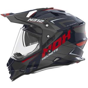 Enduro motociklistička kaciga NOX N312 Vapor crno-plavo-crvena