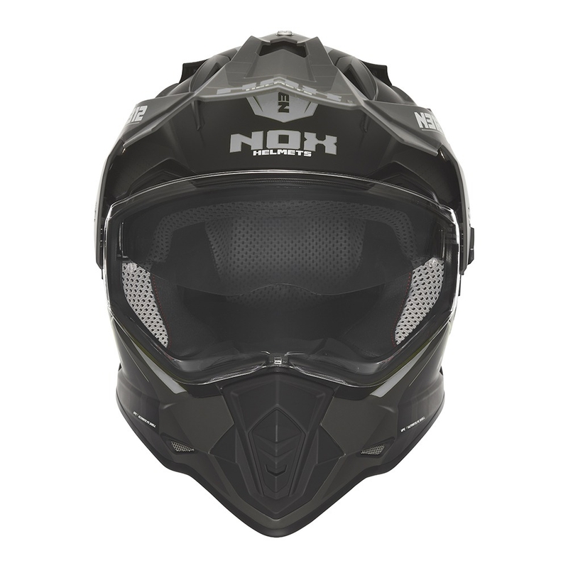 Enduro motociklistička kaciga NOX N312 Vapor mat crno-siva