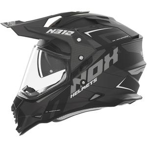Enduro motociklistička kaciga NOX N312 Vapor mat crno-siva