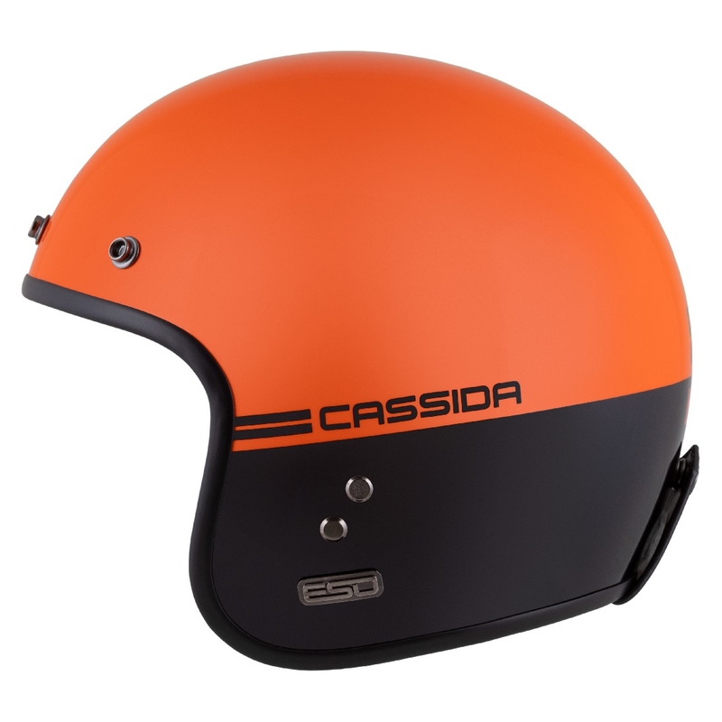 Cassida Eso Super Hooligan otvorena motociklistička kaciga crno-narančasta biserna