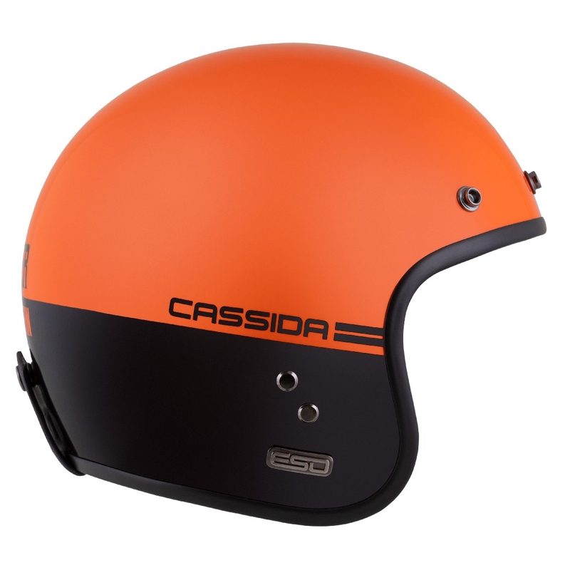 Cassida Eso Super Hooligan otvorena motociklistička kaciga crno-narančasta biserna