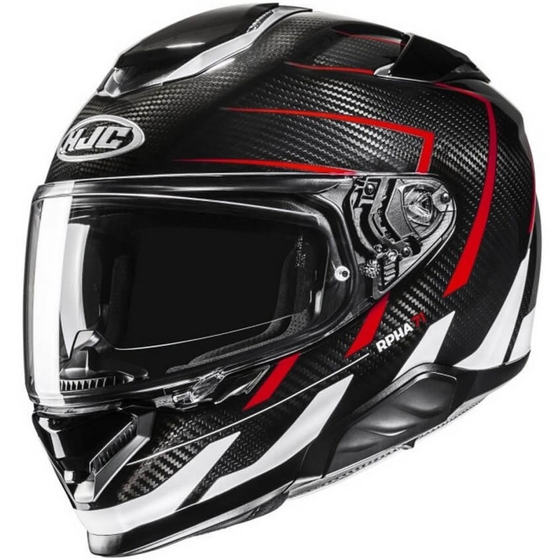 Motociklistička kaciga koja pokriva cijelo lice HJC RPHA 71 CARBON Cano MC1 crno-crveno-bijela rasprodaja