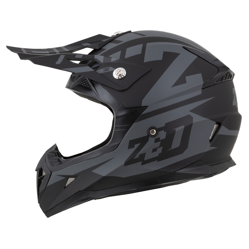 Motocross kaciga ZED X1.9 Targa mat sivo-crna
