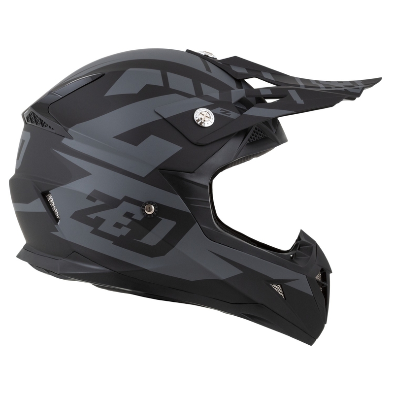 Motocross kaciga ZED X1.9 Targa mat sivo-crna