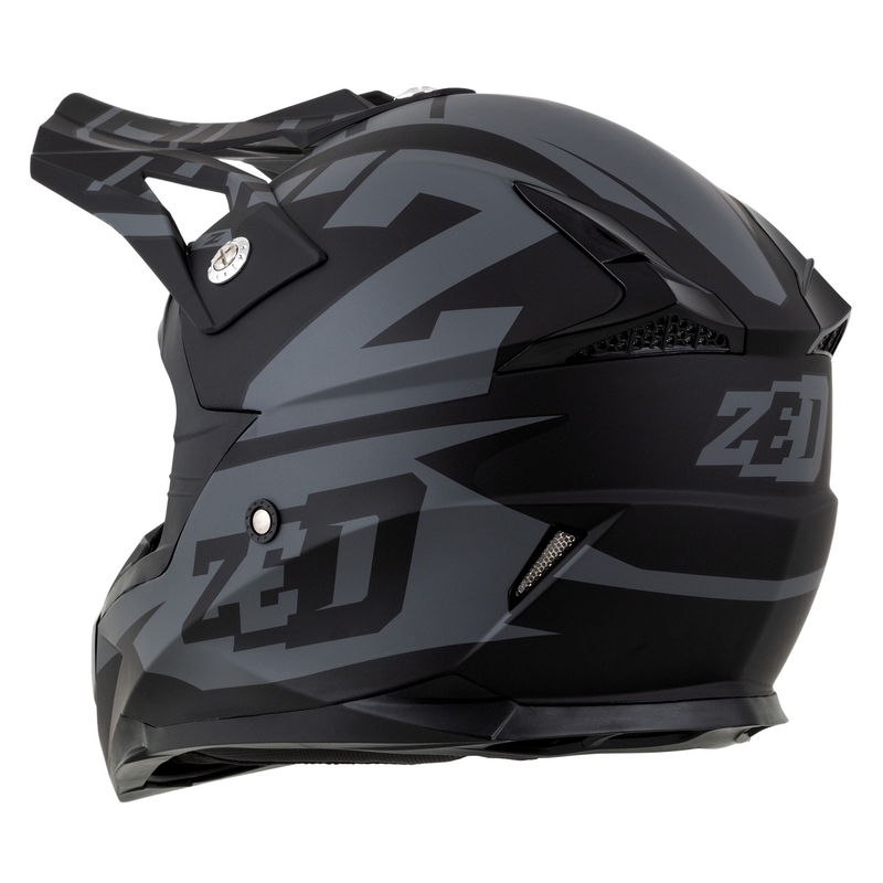 Motocross kaciga ZED X1.9 Targa mat sivo-crna