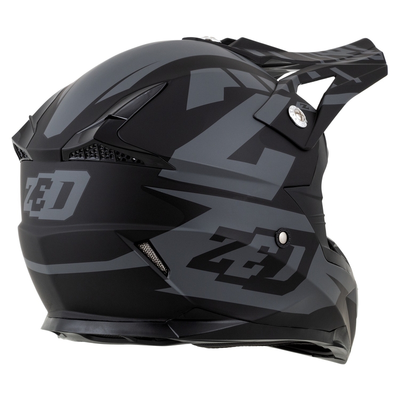 Motocross kaciga ZED X1.9 Targa mat sivo-crna