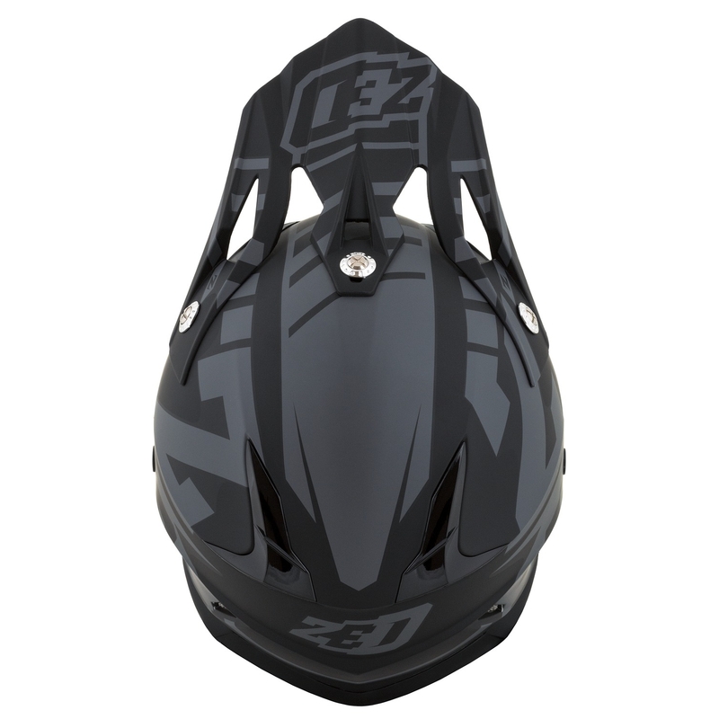 Motocross kaciga ZED X1.9 Targa mat sivo-crna