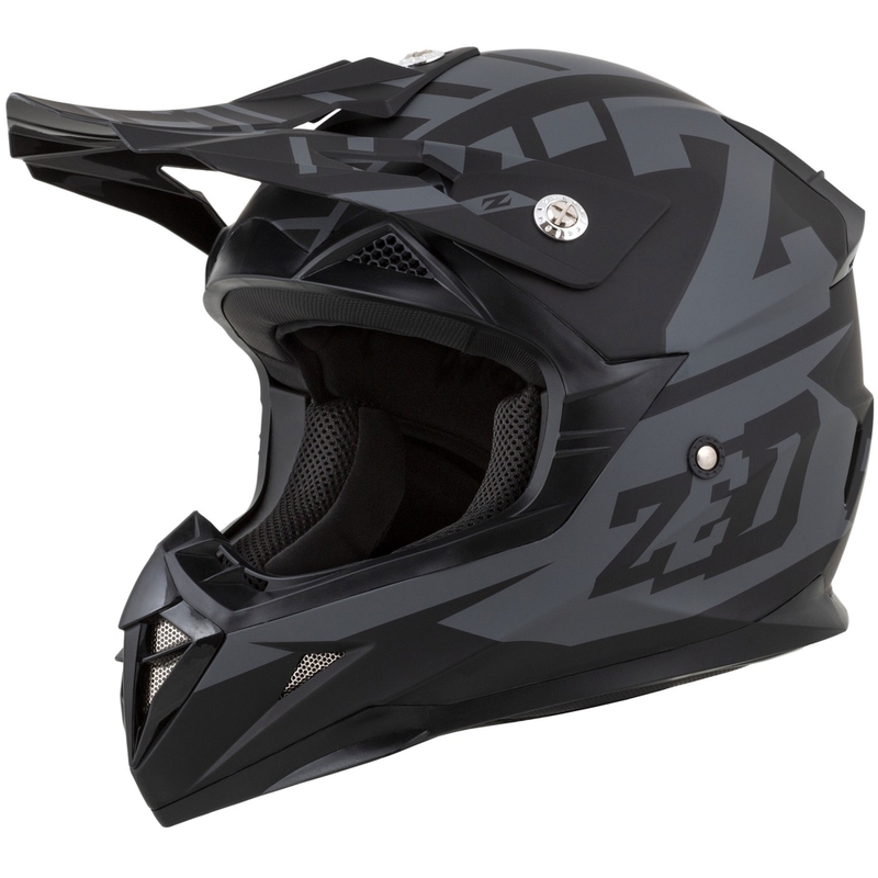 Motocross kaciga ZED X1.9 Targa mat sivo-crna