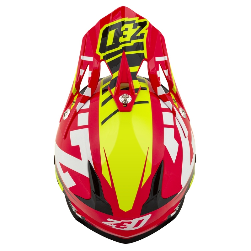 ZED X1.9D Targa dječja motociklistička kaciga za motocros crveno-fluo žuto-crno-bijela