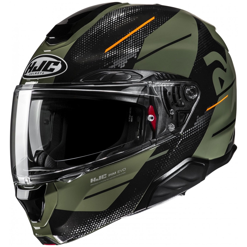 Motociklistička kaciga na preklop HJC RPHA 91 Blat MC7 kaki zeleno-crna