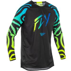 Motocross dres FLY Racing Evolution crno-plavo-fluo žuti