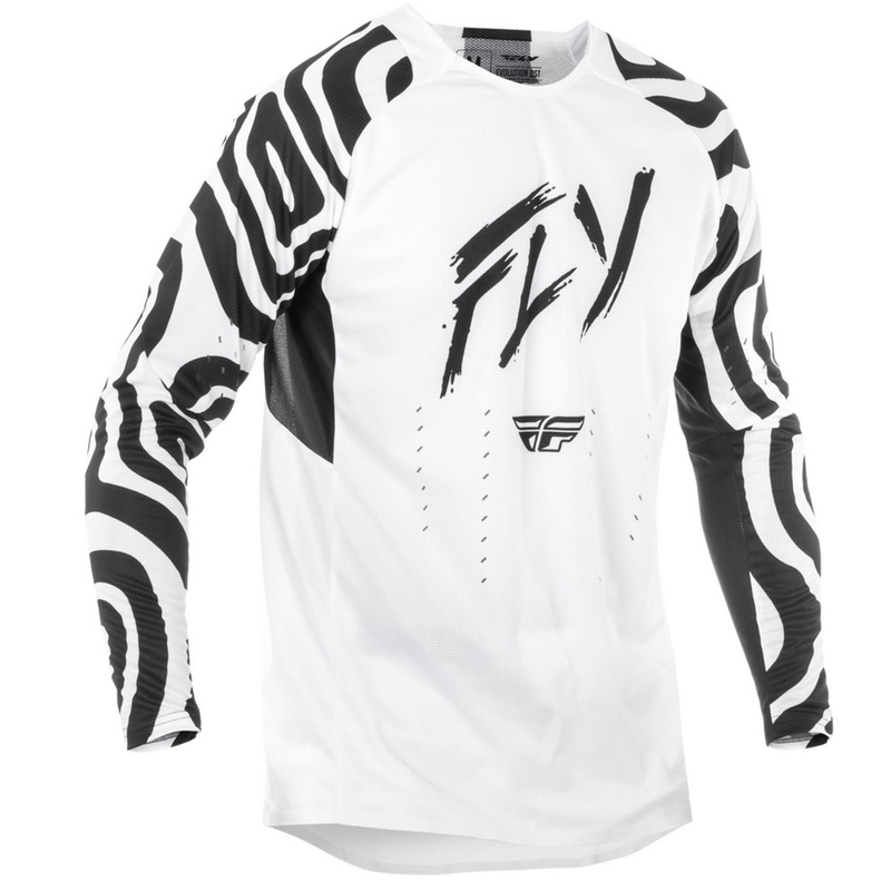 Motocross dres FLY Racing Evolution bijelo-crni
