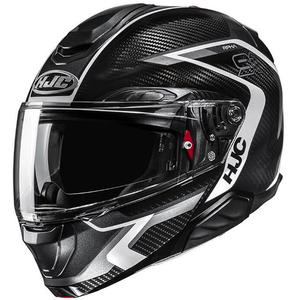 Motociklistička kaciga na preklop HJC RPHA 91 CARBON Lagos MC5 crno-siva