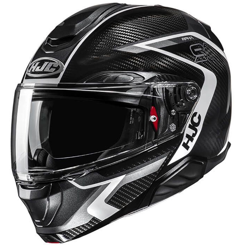 Motociklistička kaciga na preklop HJC RPHA 91 CARBON Lagos MC5 crno-siva