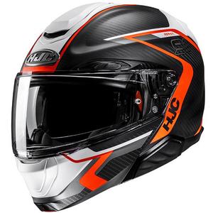 Motociklistička kaciga na preklop HJC RPHA 91 CARBON Lagos MC6HSF crno-sivo-narančasta
