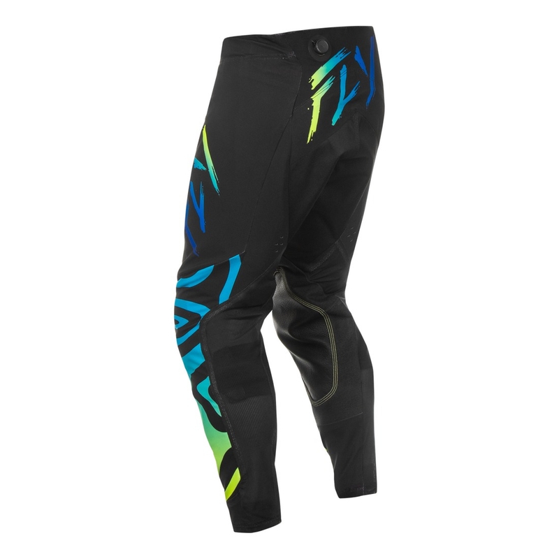 Motocross hlače FLY Racing Evolution crne-plave-fluo žute