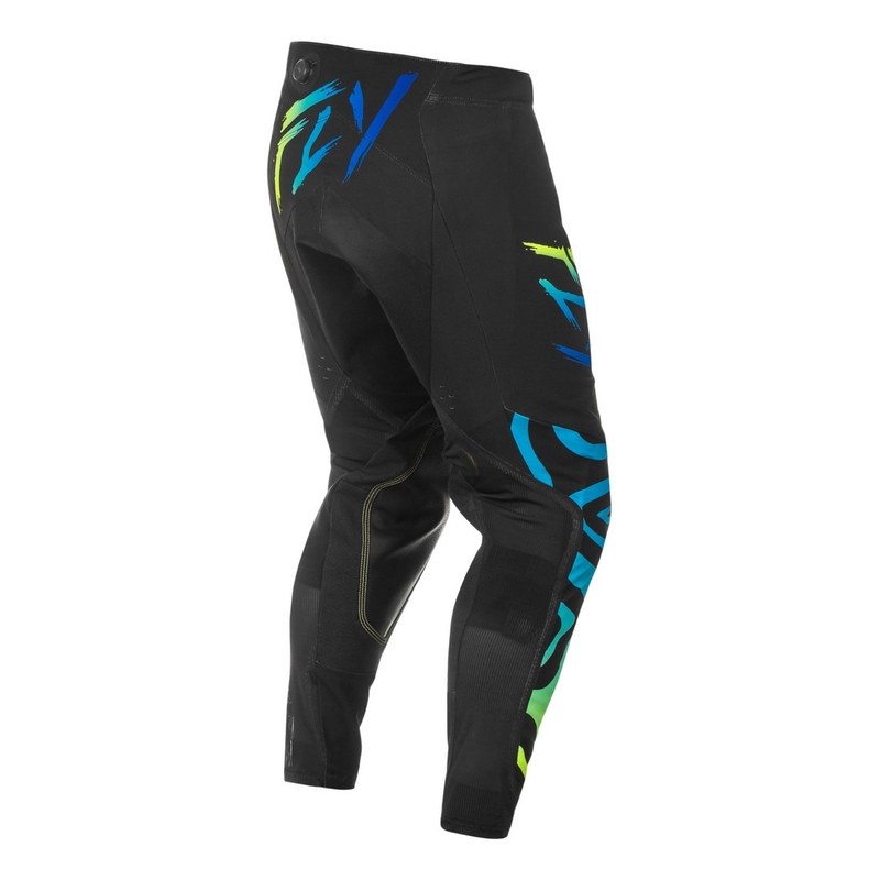 Motocross hlače FLY Racing Evolution crne-plave-fluo žute