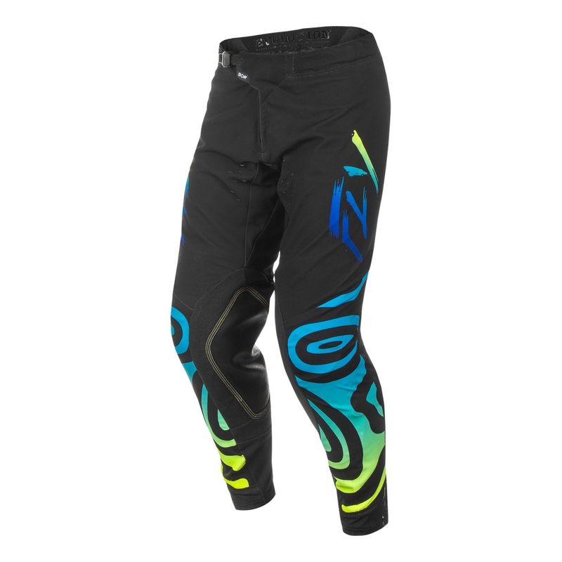 Motocross hlače FLY Racing Evolution crne-plave-fluo žute