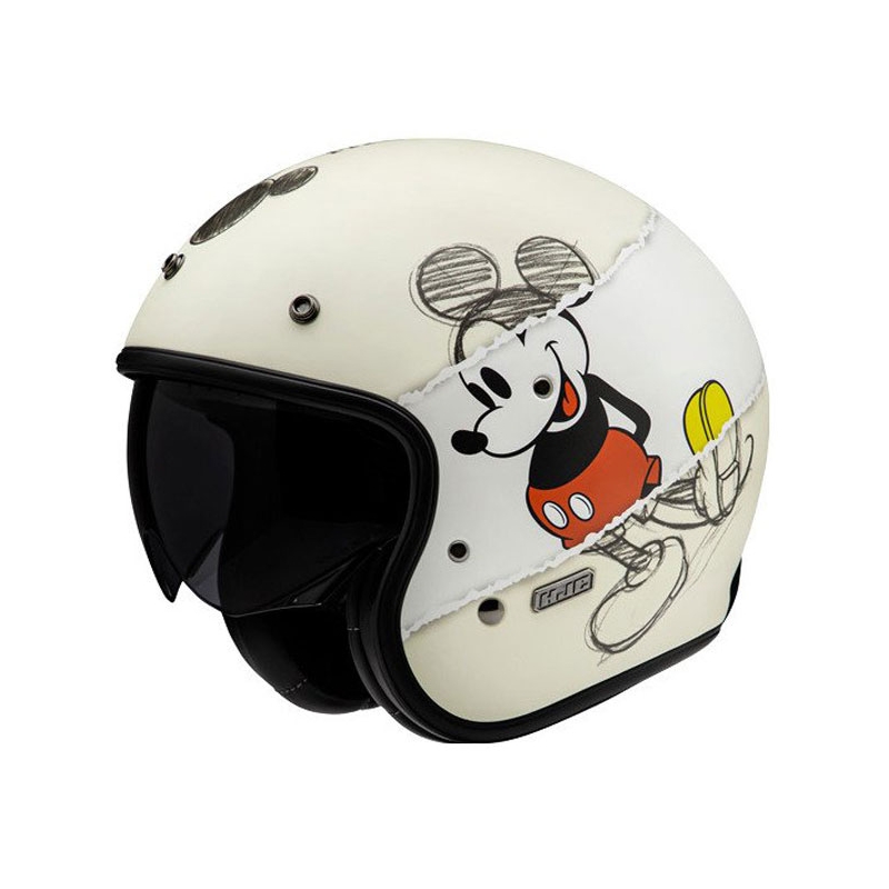 HJC V31 Disney Mickey Sketch MC1SF otvorena motociklistička kaciga bijelo-crna