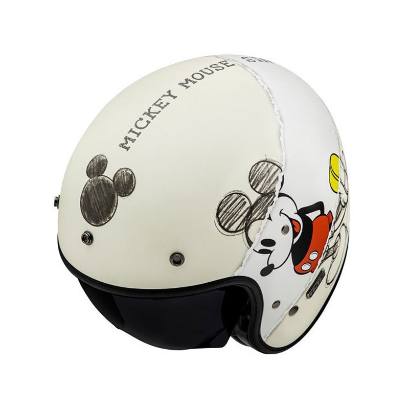 HJC V31 Disney Mickey Sketch MC1SF otvorena motociklistička kaciga bijelo-crna