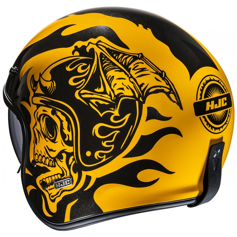 Otvorena motociklistička kaciga HJC V31 Flame MC3 žuto-crna