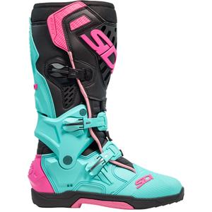 SiDi Crossair motorističke čizme mint-crno-roze
