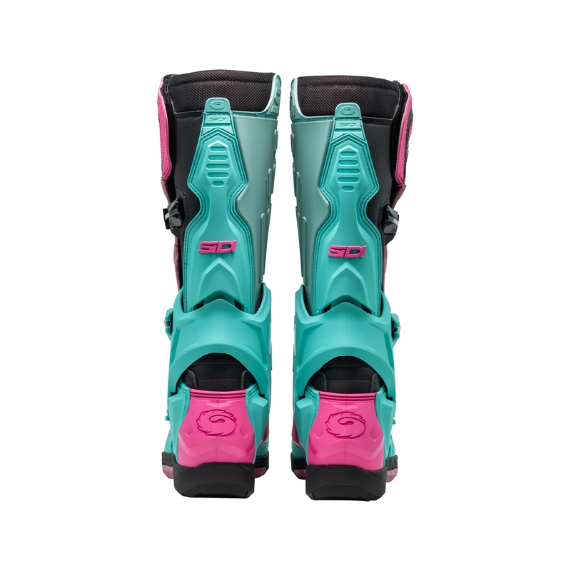 SiDi Crossair motorističke čizme mint-crno-roze