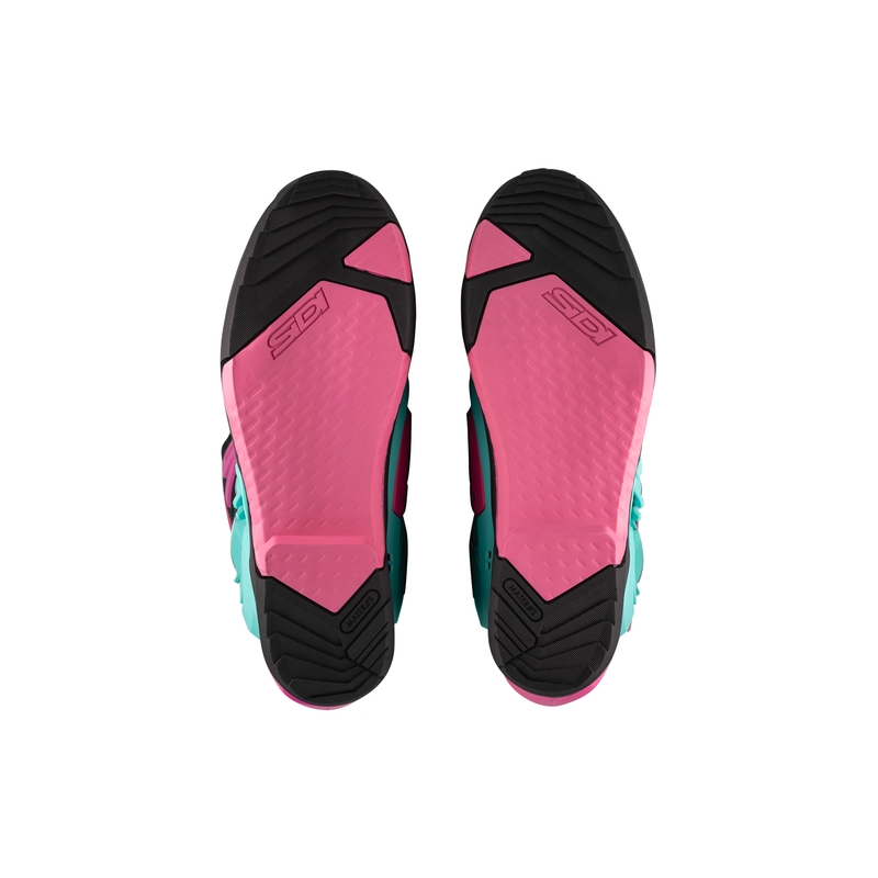 SiDi Crossair motorističke čizme mint-crno-roze