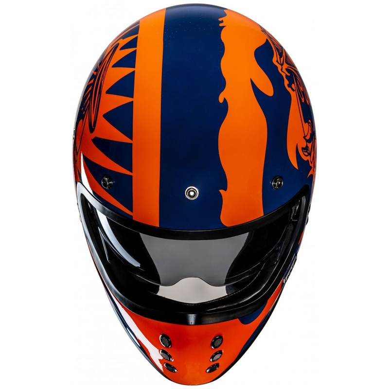 HJC V60 Flame MC27 integralna motociklistička kaciga narančasto-plava