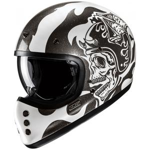 HJC V60 Flame MC5 integralna motociklistička kaciga crno-bijela