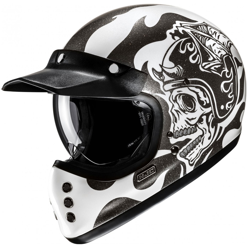 HJC V60 Flame MC5 integralna motociklistička kaciga crno-bijela
