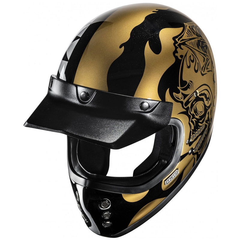 HJC V60 Flame MC9 integralna motociklistička kaciga zlatno-crna