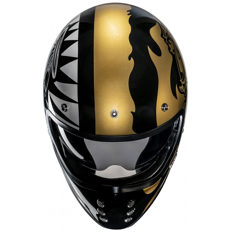 HJC V60 Flame MC9 integralna motociklistička kaciga zlatno-crna