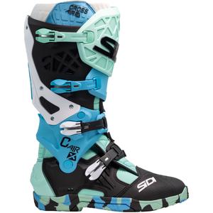 SiDi Crossair X motociklističke čizme crno-tirkizne