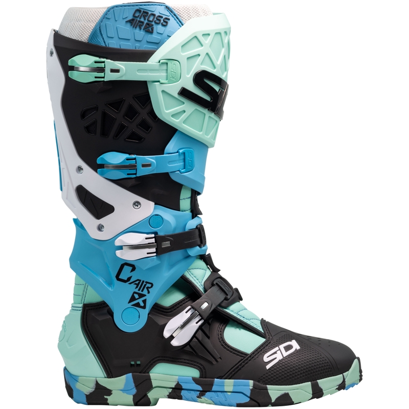 SiDi Crossair X motociklističke čizme crno-tirkizne