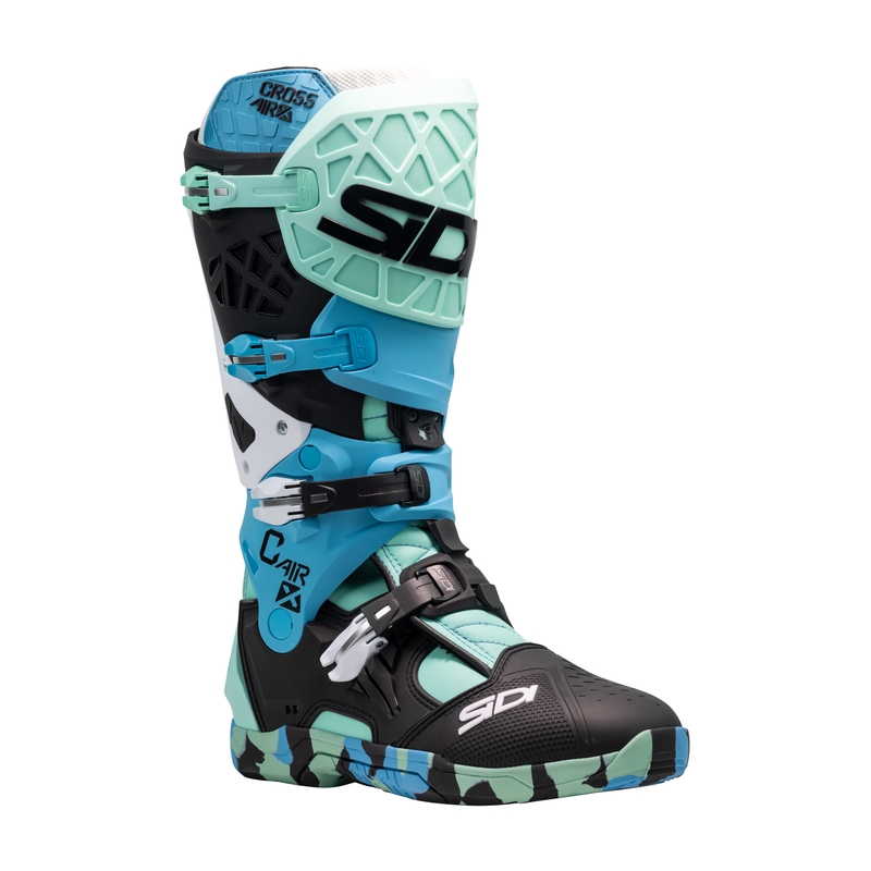 SiDi Crossair X motociklističke čizme crno-tirkizne
