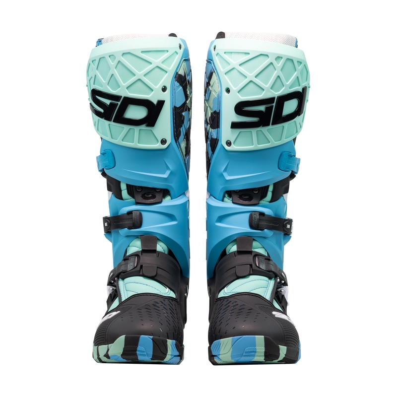SiDi Crossair X motociklističke čizme crno-tirkizne