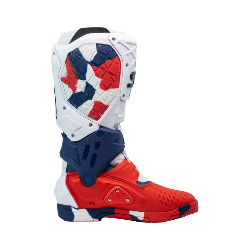 Motorističke čizme SiDi Crossair X bijelo-plavo-crvene