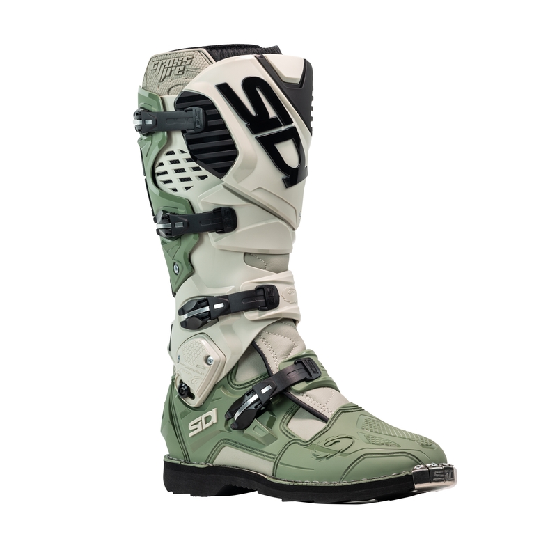 Motorističke čizme SiDi Crossfire 3 zeleno-bež