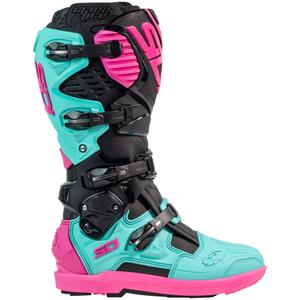 Motorističke čizme SiDi Crossfire 3 SRS crno-mint-roze