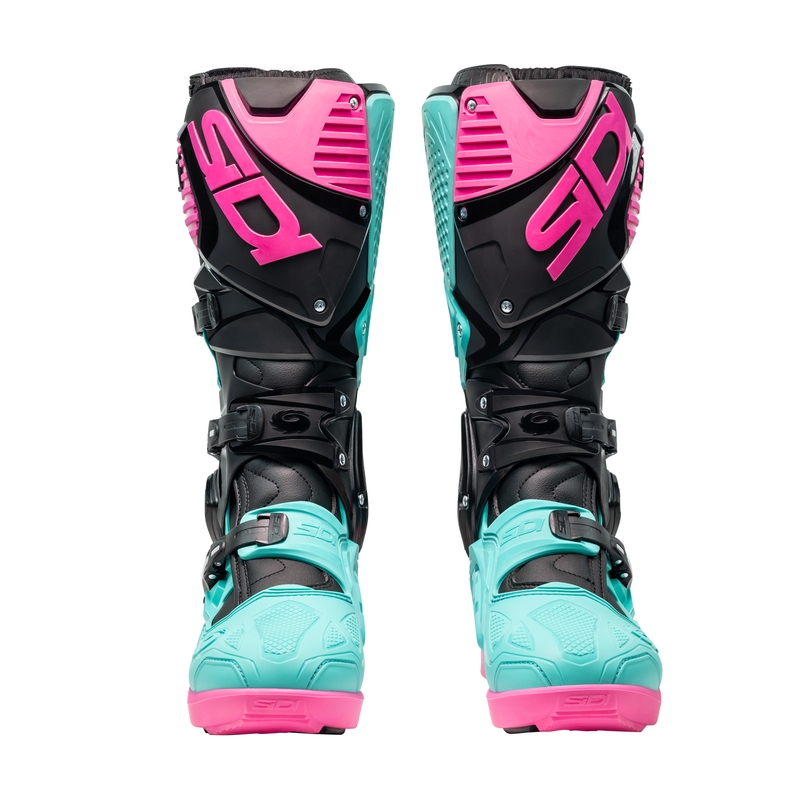 Motorističke čizme SiDi Crossfire 3 SRS crno-mint-roze