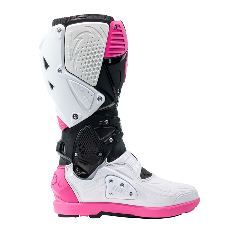 Motorističke čizme SiDi Crossfire 3 SRS crno-bijelo-roze