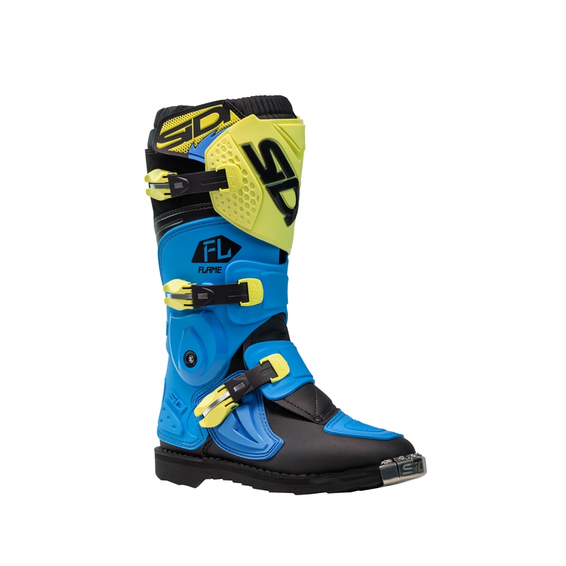 Dječje motocross čizme SiDi Flame plavo-žuto-crne