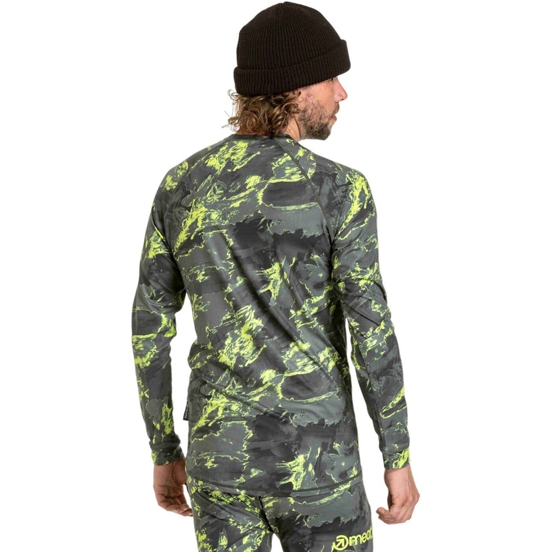 Muška termo majica kratkih rukava Meatfly Avery plavo-zelena camo