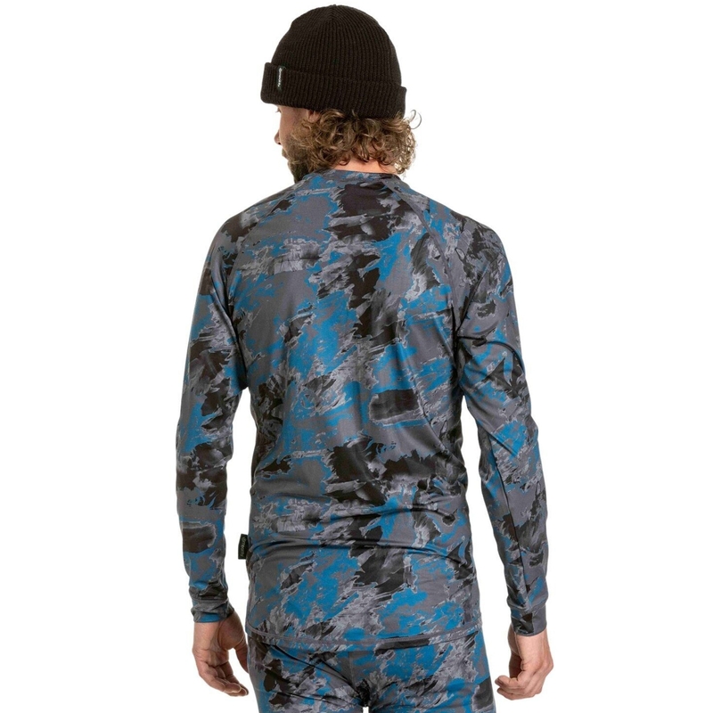 Muška termo majica kratkih rukava Meatfly Avery plavo-siva camo